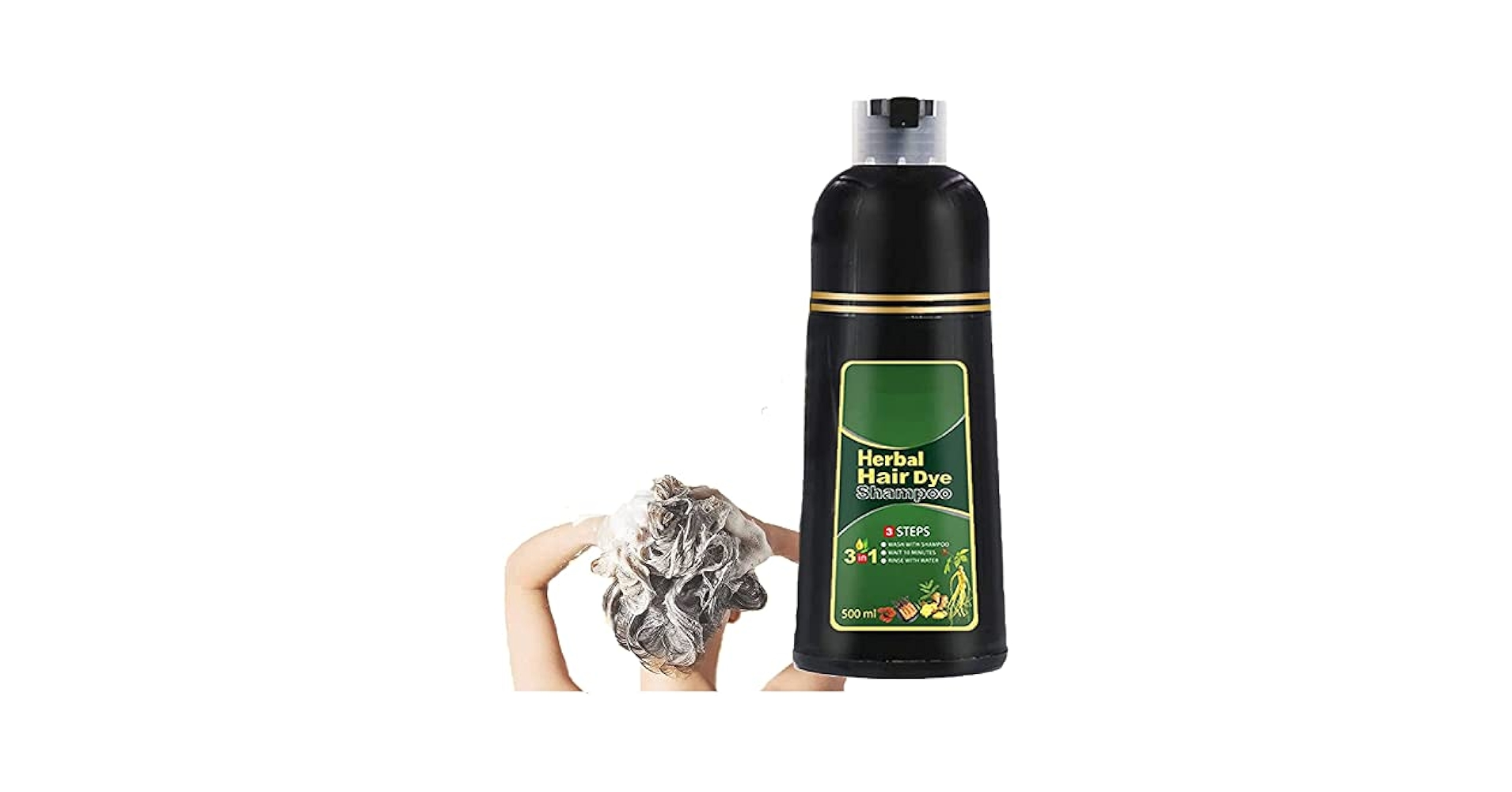 Amazon | 500 Mlブラックヘアダイシャンプー3In 1女性